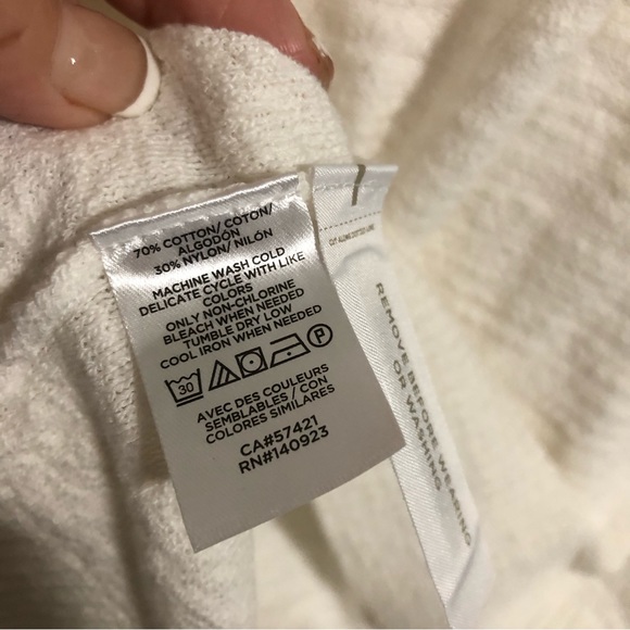 Loft sweater women’s small off white ivory pullover classic - Picture 6 of 9